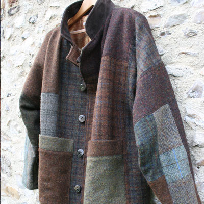 Harris Tweed Fabric Patchwork Jacket